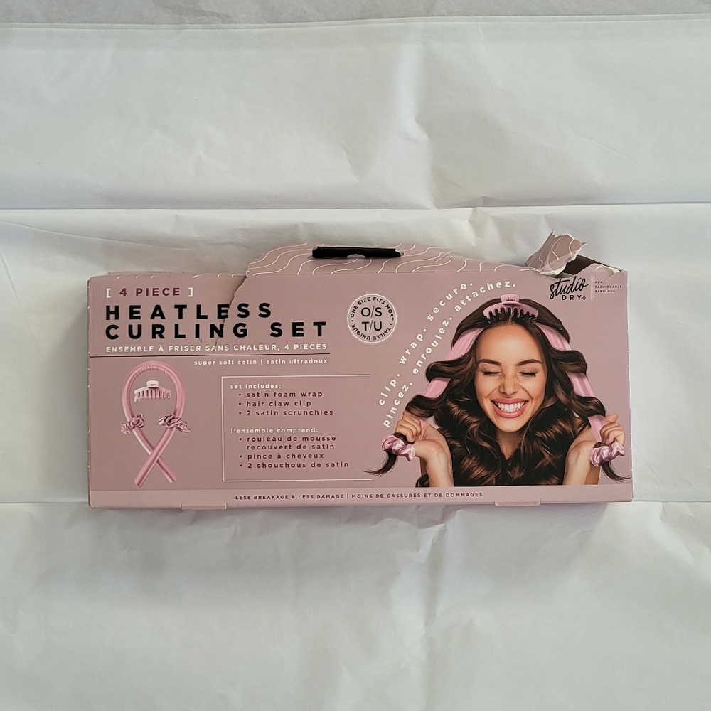 Studio Dry 4pc Satin Heatless Curling Set